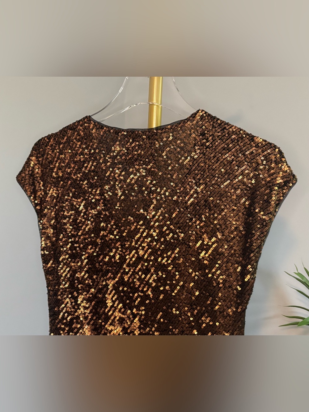 Johnny Was Bronze Sequin Maxi Dress - Picture 13 of 16